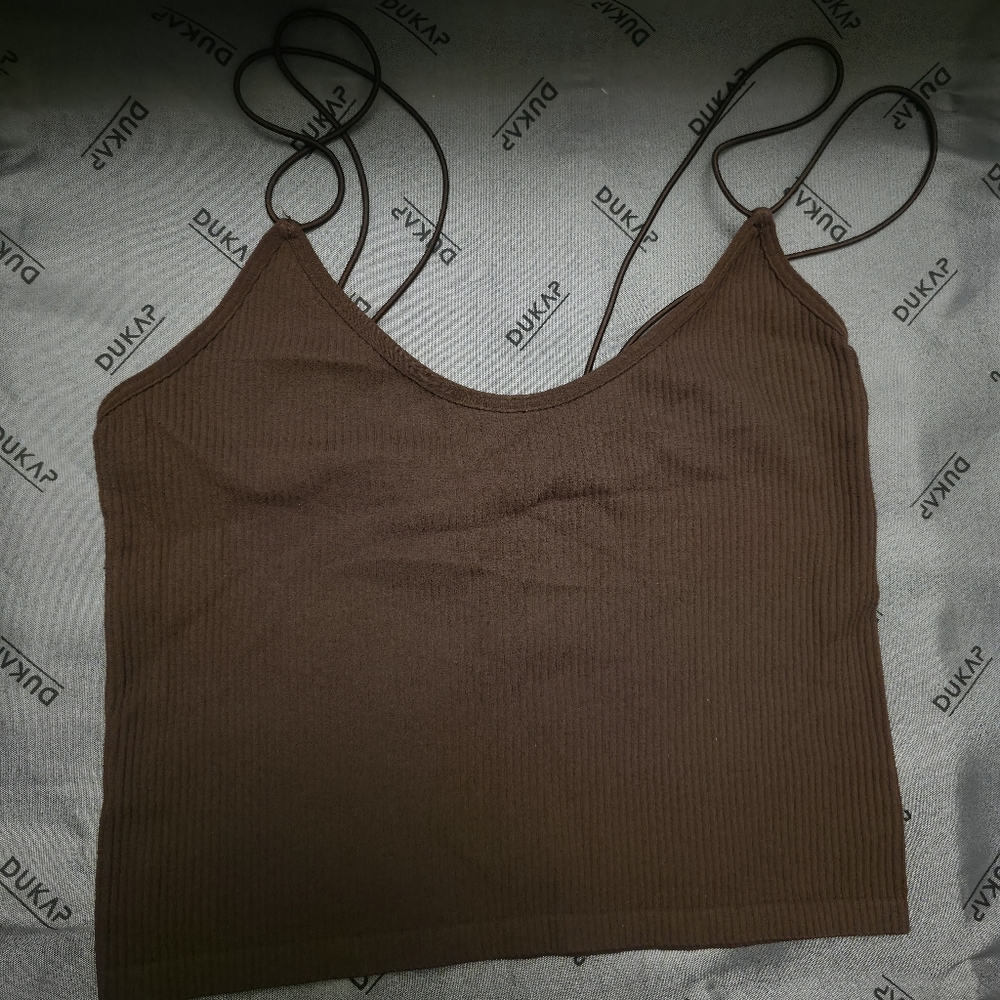 Zara Chocolate Crop Tank
